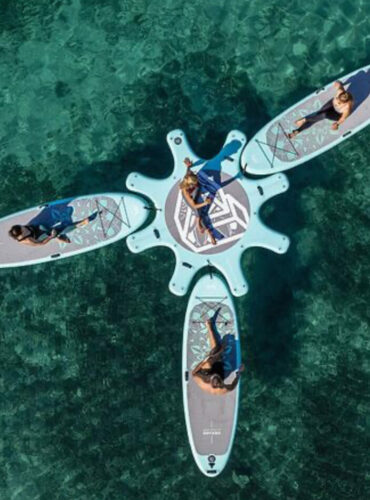 paddleboard, joga, jezero, most, pujcovna